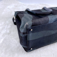 Load image into Gallery viewer, Ferragamo Black and Grey Horsehair Bag