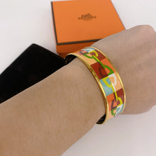 Load image into Gallery viewer, Hermes Wide Enamel Bangle Bracelet