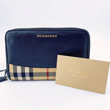 Load image into Gallery viewer, Burberry House Check Canvas and Leather Sip Around Wallet
