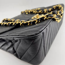 Load image into Gallery viewer, Chanel Black Chevron Shoulder Bag