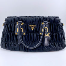 Load image into Gallery viewer, Prada Black Tessuto Gaufre Handle Bag TWS pop