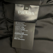 Load image into Gallery viewer, Prada Black Ladies Puffer with Blue Fox Collar