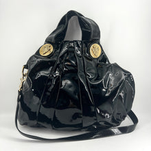 Load image into Gallery viewer, Gucci Black& Gold Patent Leather Hysteria Tote