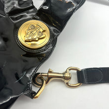 Load image into Gallery viewer, Gucci Black& Gold Patent Leather Hysteria Tote