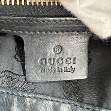 Load image into Gallery viewer, Gucci Black& Gold Patent Leather Hysteria Tote