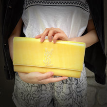 Load image into Gallery viewer, Yves Saint Laurent yellow leather clutch TWS pop