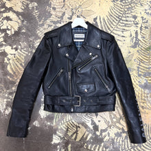 Load image into Gallery viewer, Balenciaga logo print biker jacket