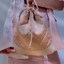 Load image into Gallery viewer, CHANEL Vintage Quilted Satin and Suede Drawstring Backpack