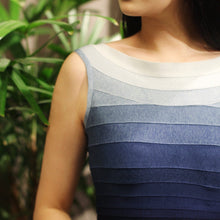 Load image into Gallery viewer, Herve Leger blue strip dress TWS pop