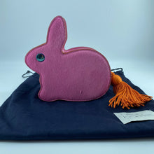 Load image into Gallery viewer, Hillier Bartley Bunny calf hair and leather clutch