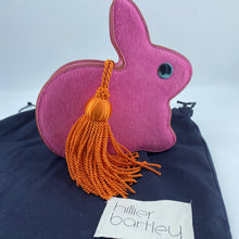 Load image into Gallery viewer, Hillier Bartley Bunny calf hair and leather clutch