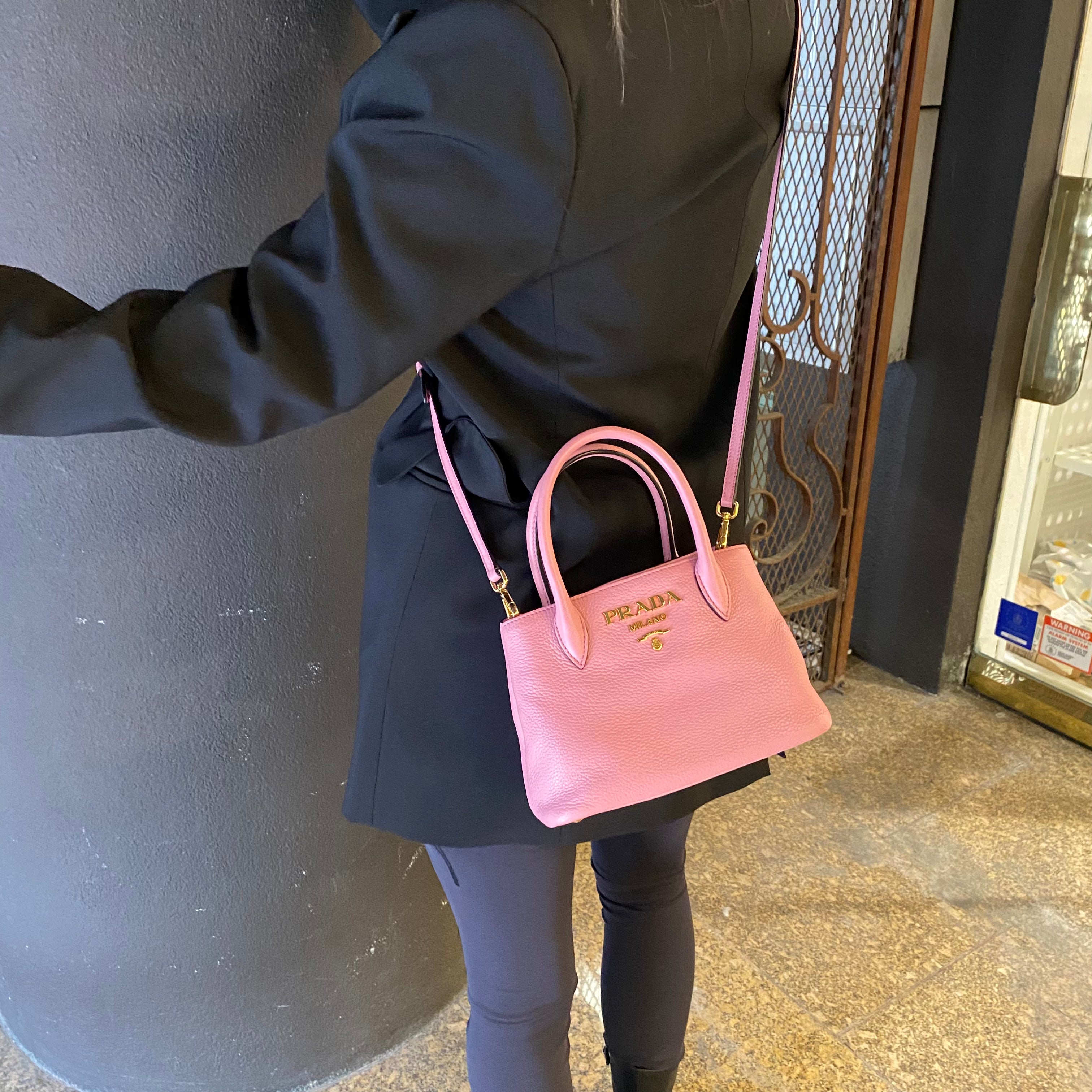 Prada pink monogrome tote saffiano – Sheer Room