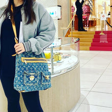 Load image into Gallery viewer, LOUIS VUITTON Denim Monogram Denim Baggy GM Bag