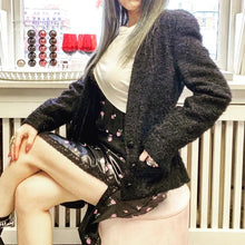Load image into Gallery viewer, CHANEL black wool coat
