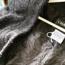 Load image into Gallery viewer, CHANEL black wool coat