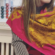 Load image into Gallery viewer, CHANEL Silk Scarf pink