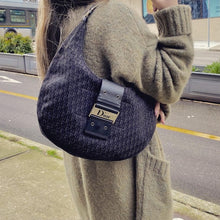 Load image into Gallery viewer, Dior halfmoon cloth Shoulder bag