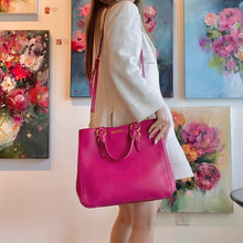 Load image into Gallery viewer, MIU MIU pink leather two-way tote