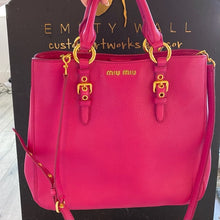 Load image into Gallery viewer, MIU MIU pink leather two-way tote