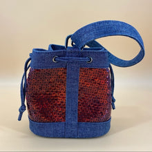 Load image into Gallery viewer, CHANEL Denim Sequin Mini Bucket Bag