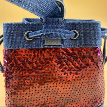 Load image into Gallery viewer, CHANEL Denim Sequin Mini Bucket Bag
