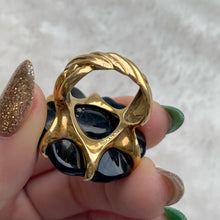 Load image into Gallery viewer, CHANEL black Camille 18k gold ring