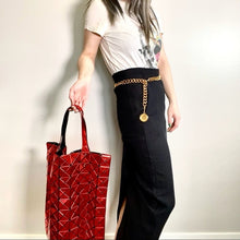 Load image into Gallery viewer, BAO BAO ISSEY MIYAKE red tote