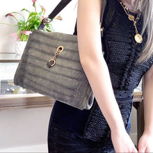 Load image into Gallery viewer, YVES SAINT LAURENT Crocodile Skin Leather Shoulder Bag