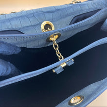 Load image into Gallery viewer, YVES SAINT LAURENT Crocodile Skin Leather Shoulder Bag