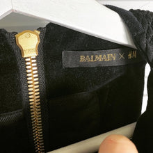 Load image into Gallery viewer, BALMAIN × H&M black Velvet dress