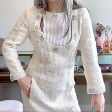 Load image into Gallery viewer, CHANEL 12PF Paris Bombay Ivory Silver Dress