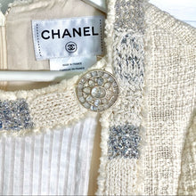 Load image into Gallery viewer, CHANEL 12PF Paris Bombay Ivory Silver Dress