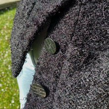 Load image into Gallery viewer, CHANEL black wool coat