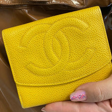 Load image into Gallery viewer, CHANEL yellow calfskin wallet