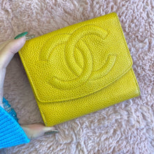 Load image into Gallery viewer, CHANEL yellow calfskin wallet