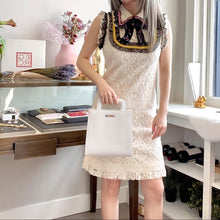 Load image into Gallery viewer, Gucci Cluny Lace Dress With Embroidery in White
