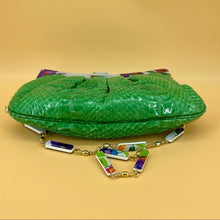 Load image into Gallery viewer, GUCCI green leather cloth& shoulder bag