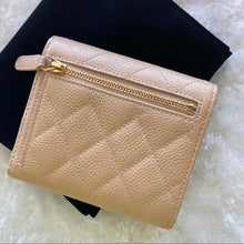 Load image into Gallery viewer, CHANEL beige calfskin wallet