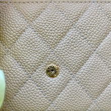 Load image into Gallery viewer, CHANEL beige calfskin wallet