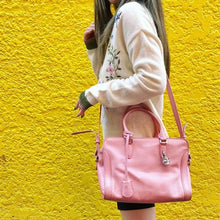 Load image into Gallery viewer, ALEXANDER MCQUEEN Pink padlock Leather Tote Bag