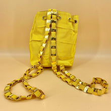 Load image into Gallery viewer, SALVATORE FERRAGAMO cloth Golden chain backpack
