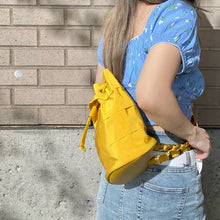 Load image into Gallery viewer, SALVATORE FERRAGAMO cloth Golden chain backpack