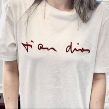 Load image into Gallery viewer, DIOR White embroidery T-shirt