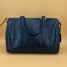 Load image into Gallery viewer, CHANEL Duffle Flat Quilt Boston Vintage Black Lambskin