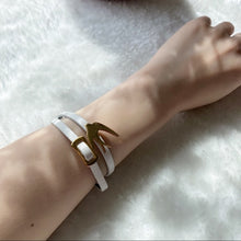 Load image into Gallery viewer, MCQUEEN SWALLOW LEATHER BRACELET
