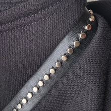 Load image into Gallery viewer, SAINT LAUREN rivet with leather black top TWS