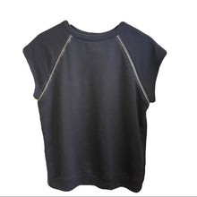 Load image into Gallery viewer, SAINT LAUREN rivet with leather black top TWS
