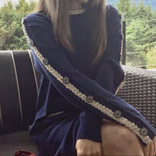 Load image into Gallery viewer, CHANEL wool navy dress