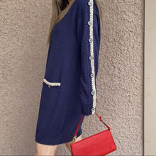 Load image into Gallery viewer, CHANEL wool navy dress
