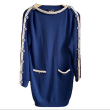 Load image into Gallery viewer, CHANEL wool navy dress
